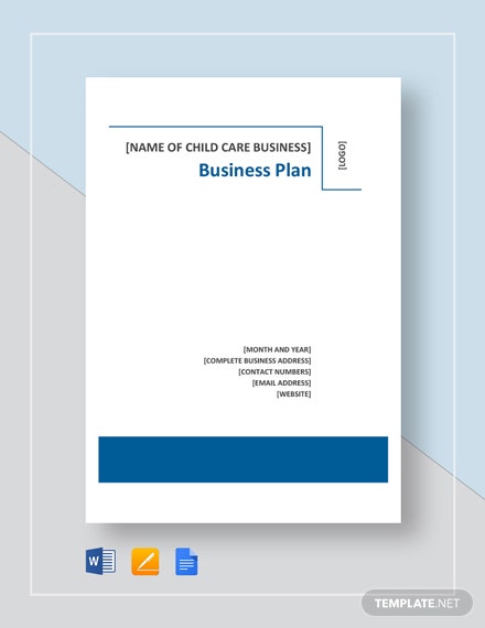 Child care business plan template free new business plan